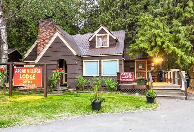 Apgar Village Lodge cabins near Lake McDonald in Glacier National Park