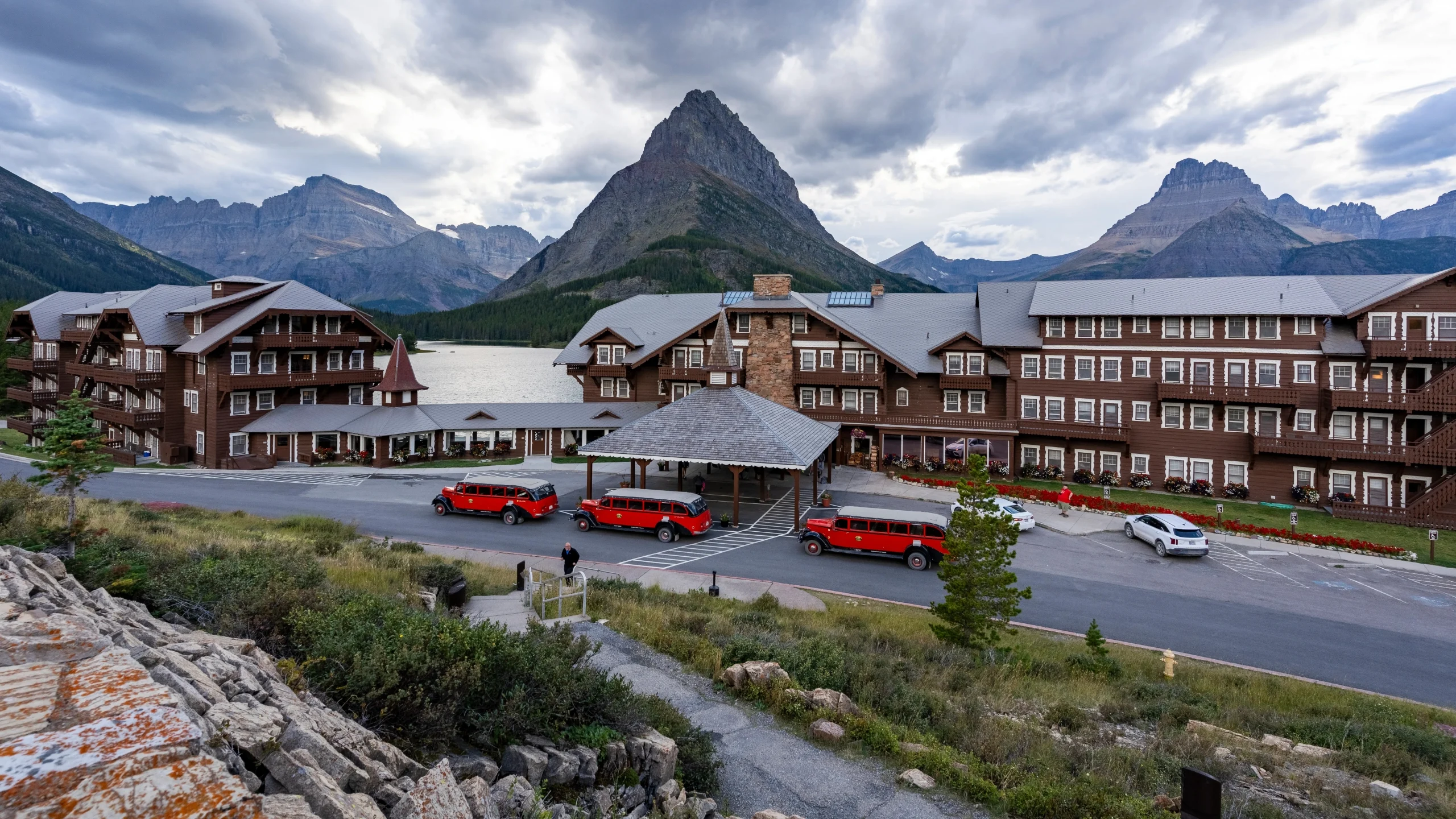 Historic lodge inside Glacier National Park
