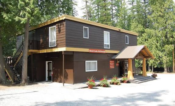 Motel Lake McDonald budget rooms behind Lake McDonald Lodge Glacier National Park