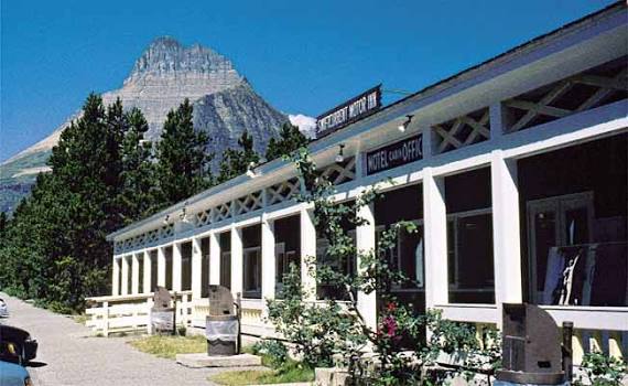 Swiftcurrent Motor Inn cabins at Many Glacier trailheads Glacier National Park